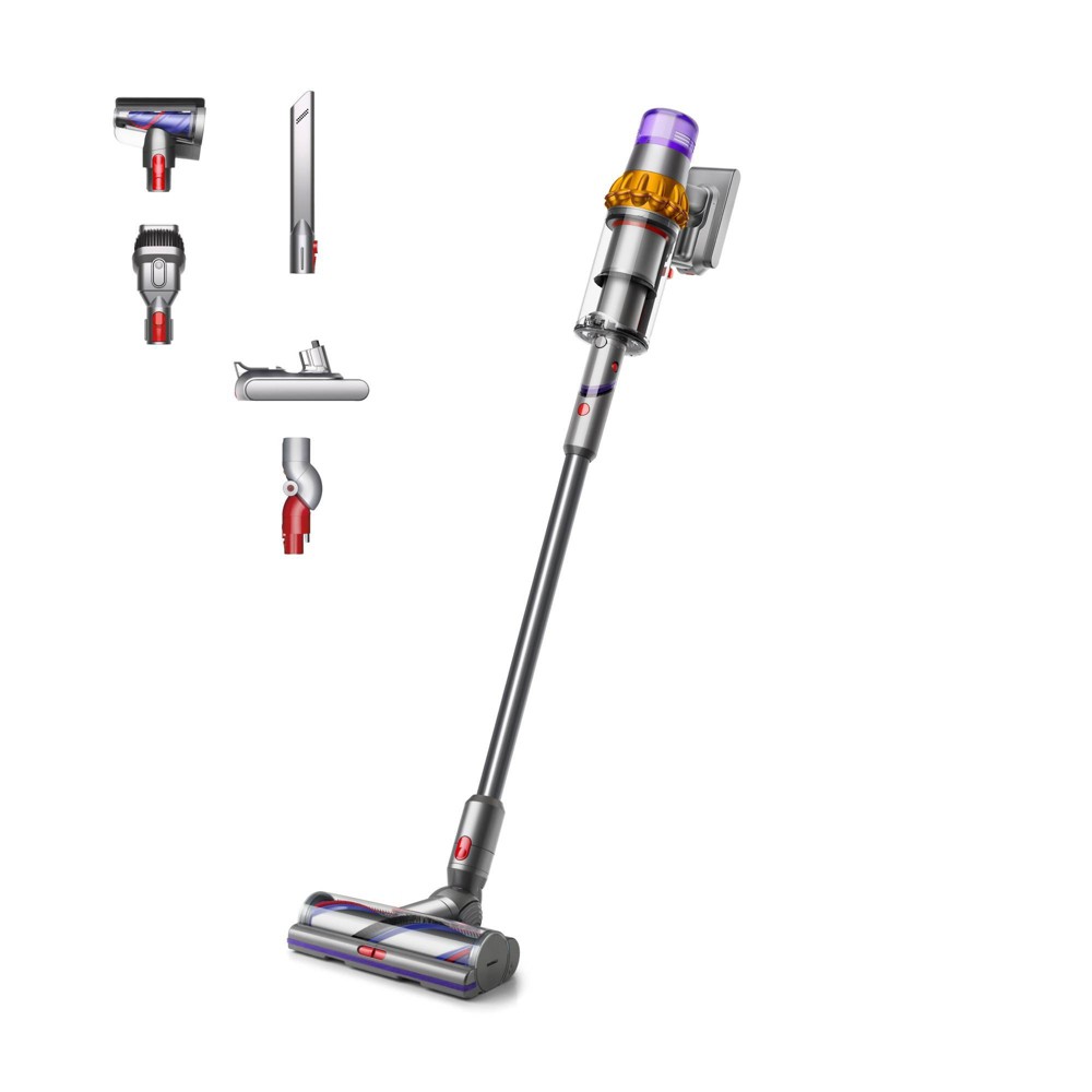 Dyson V15 Detect Pro Cordless Vacuum 9.8" Cleaning Path Pet Hair Pick-Up Yellow