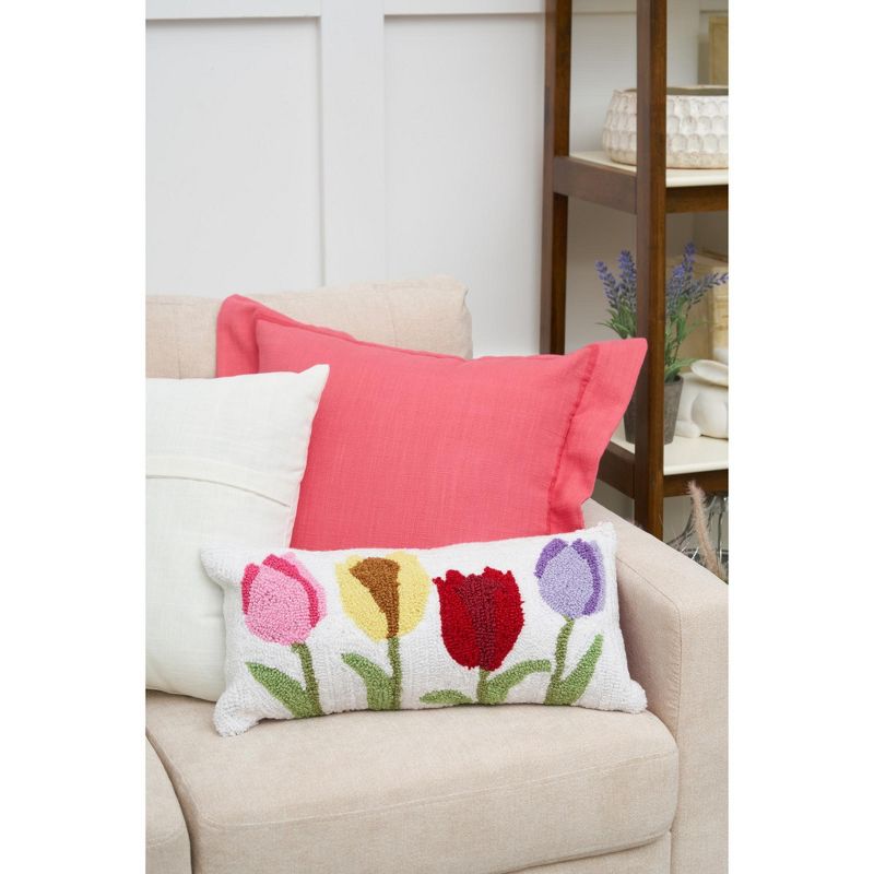C&F Home 10" x 20" Tulip Garden Hooked Pillow, 3 of 6