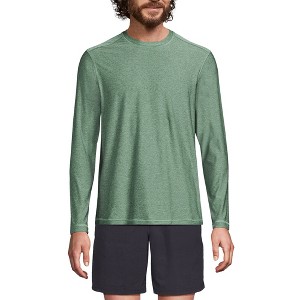 Lands' End Men's Long Sleeve Swim Tee Rash Guard - 1 of 3