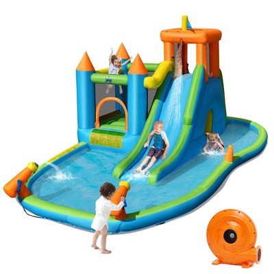 Bountech Inflatable Water Slide Kids Bounce House Splash Water Pool w/ Blower
