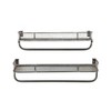 Storied Home (Set of 2) Metal Wall Shelves with Hanging Bar: Wrought Iron Towel Rod, No Assembly Required - 2 of 4