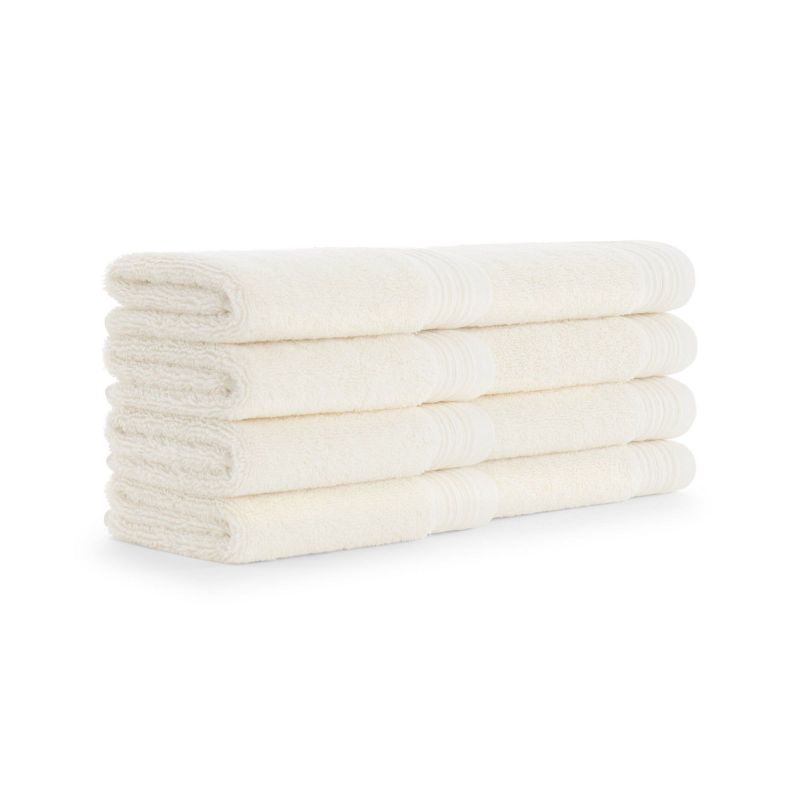 Aston & Arden Anatolia Washcloths (8 Pack), 13x13, 600 GSM, Linen-Inspired Baratta Dobby, Combed Cotton, Solid, 1 of 6
