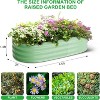 2Pcs Oval Raised Beds for Outdoor, Planter Raised Boxes with Open-Ended Base, Large Raised Planter Beds for Vegetables, Flowers - 2 of 4