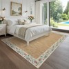 Modern Machine Washable Rug Bordered Design Non-Slip Low Pile Rubber Backing - 3 of 4