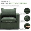 ELJGET 360° Rotatable Single Sofa Chair, Modern Living Room Accent Chair with Soft Cushion & Backrest Pillow, Comfy Upholstered Lounge Seat, Green - 3 of 4