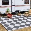 Waterproof Reversible Outdoor Rug - Lightweight, Foldable, Easy Clean for Patio, Camping, Pool & Beach - 2 of 4