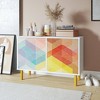 Manhattan Comfort Retro Mid - Century Modern 4 Shelf Accent Cabinet White/Red - 2 of 4