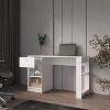 CAVINAS Home Office Desk Modern Writing Desk with 2 Open Shelves and Storage Drawer for Office, Study - 2 of 4