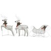 VidaXL Reindeer & Sleigh Christmas Decoration 60 LEDs Outdoor Gold - 2 of 4
