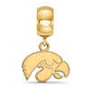 Black Bow Jewelry 14k Yellow Gold Plated Sterling Silver Iowa Hawkeyes NCAA Bead Charm - 2 of 4