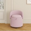 Cesar Small Teddy Swivel Accent Chair, Upholstered Barrel Chair, 360°Degree Side Chair with Storage for Living Room, Indoor Furniture - Maison Boucle - 2 of 4