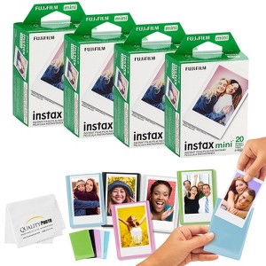 Fujifilm Mini Instax Films + Colored Magnet Photo Frames + Quality Photo Microfiber Cloth - 1 of 4