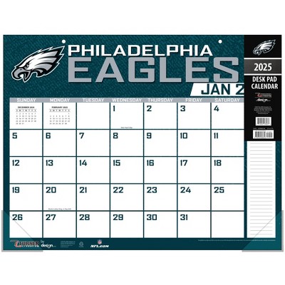 NFL Philadelphia Eagles 2025 22"x17" Desk Calendar