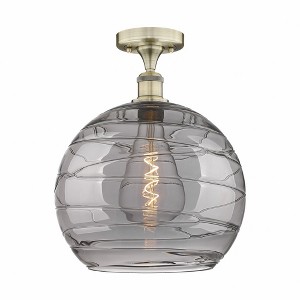 Athens Deco Swirl - 1 Light Semi-Flush Mount In Industrial Style-15.25 Inches Tall and 13.75 Inches Wide - 1 of 1