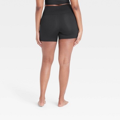 Women's Brushed Sculpt Mid-Rise Bike Shorts 4 - All In Motion™ Black XS