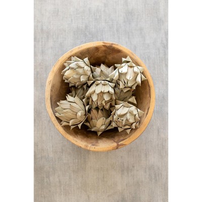 Bag of Nine Faux Artichokes – 3" Tall Natural Decorative Accents by Kalalou