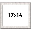 PosterPalooza | Sculpted White Picture Frame - UV Acrylic, Backing Board, Hanging Hardware Included - 2 of 4