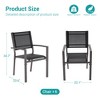 Sonkuki Outdoor Stacking Dining Chairs with breathable textile fabric - 3 of 4