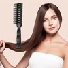 Unique Bargains Grid Hair Brush Shower Detangler Need To Vent Detangling Brush PP Black - 3 of 4