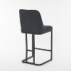 CIPACHO Set of 2,Modern Upholstered Bar Stool with Button-Tufted Backrest, Counter Height Chair with Sturdy Metal Frame, Comfortable Padded Seat,Grey - 4 of 4