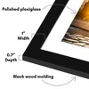 Americanflat Black Picture Frame Gallery Set - Shatter-Resistant Glass - White Mats - 6 Pack - Multi - Size for 8x10, 11x14, 18x24 - 3 of 4