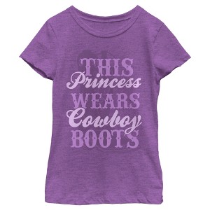 Girl's Lost Gods This Princess Wears Cowboy Boots T-Shirt - 1 of 4