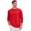 INSPIRE CHIC Men's Classic Regular Fit Solid Color Long Sleeves Business Golf Polo Shirt - 4 of 4