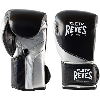Cleto Reyes High Precision Hook and Loop Boxing Gloves - Black/Silver Bullet