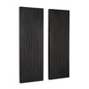 HomeRoots Set of Two 36" X 12" Black Carved Wood Hanging Dimensional Sculptures - 3 of 4