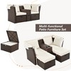 JUJABU 2-Seater Outdoor Patio Loveseat Sofa Set with Foldable Awning and Cushions for Garden, Balcony, Poolside - 4 of 4