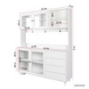 63" Large Kitchen Hutch Pantry Cabinet with 4 Doors, 4 Drawers & Microwave Shelf, Freestanding Storage Buffet Cupboard for Dining Room - 2 of 4