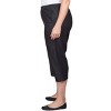 Alfred Dunner Plus Women's Relaxed Fit Pull-On Denim Capri,Black, Size 24W - 4 of 4