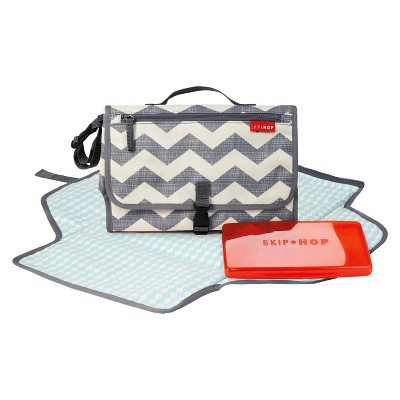 skip hop messenger diaper bag with matching changing pad