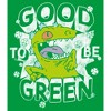 Juniors Womens Rugrats St. Patrick's Day Reptar Good to be Green T-Shirt - 2 of 4