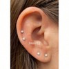 Flat Screw Back Stud Earrings, Small 2mm - 4mm Gold Color for Helix Cartilage Tragus Earlobe Piercing for Women - 3 of 3