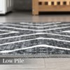 Modern Area Rug Farmhouse Geometric Lines Accent Rug Indoor Washable Rug - 3 of 4