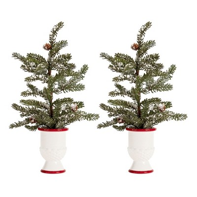 Melrose Potted Mini Pine Tree (Set of 2)