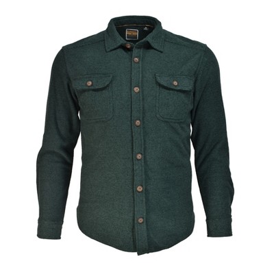 Burnside Men's Button Down Jacquard Fleece Shirt Jacket