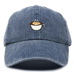 Dalix Cappuccino Embroidered Coffee Brew Cotton Dad Hat Baseball Cap Womens - 1 of 4