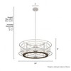 Hunter 24" Distressed White Langwood 4-Light Chandelier - Regency-Inspired Ceiling Fixture for Indoor Spaces - 2 of 2