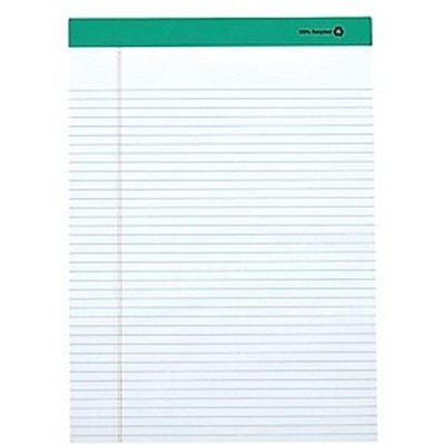 MyOfficeInnovations Notepads 8.5" x 11.75" Narrow White 50 Sh./Pad 12 Pads/PK (21675) 354744