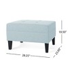 CAVINAS Classic Upholstered Ottoman with Birch Wood Legs, Modern Rectangle Ottoman Bench, Ottoman Foot Stools, Bedroom Entry Bench - 3 of 4