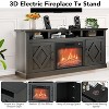 67" Fireplace TV Stand with Electric Fireplace & Storage, Media Console Entertainment Center for TVs Up to 80 Inches, Remote Control - 3 of 4