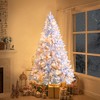 SKRAN 4FT Silver Artificial Christmas Tree, Hinged Full Tree with Metal Stand 400 Branch Tips, Holiday Decoration Tree for Indoor and Outdoor - 2 of 4