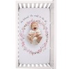 NoJo Flower Fairy Pink, White, and Taupe She Believed, She Could, So She Did 100% Cotton Nursery Photo Op Fitted Crib Sheet - 4 of 4