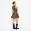 Women's Waxed Twill Drop Waist Mini A-Line - Wild Fable™ Dark Brown - 3 of 3
