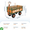 Steel Garden Cart with 10" Wheels 1400 Lbs Utility Wagon Cart with Removable Sides & 180¡ã Rotating Handle for Garden - 2 of 4