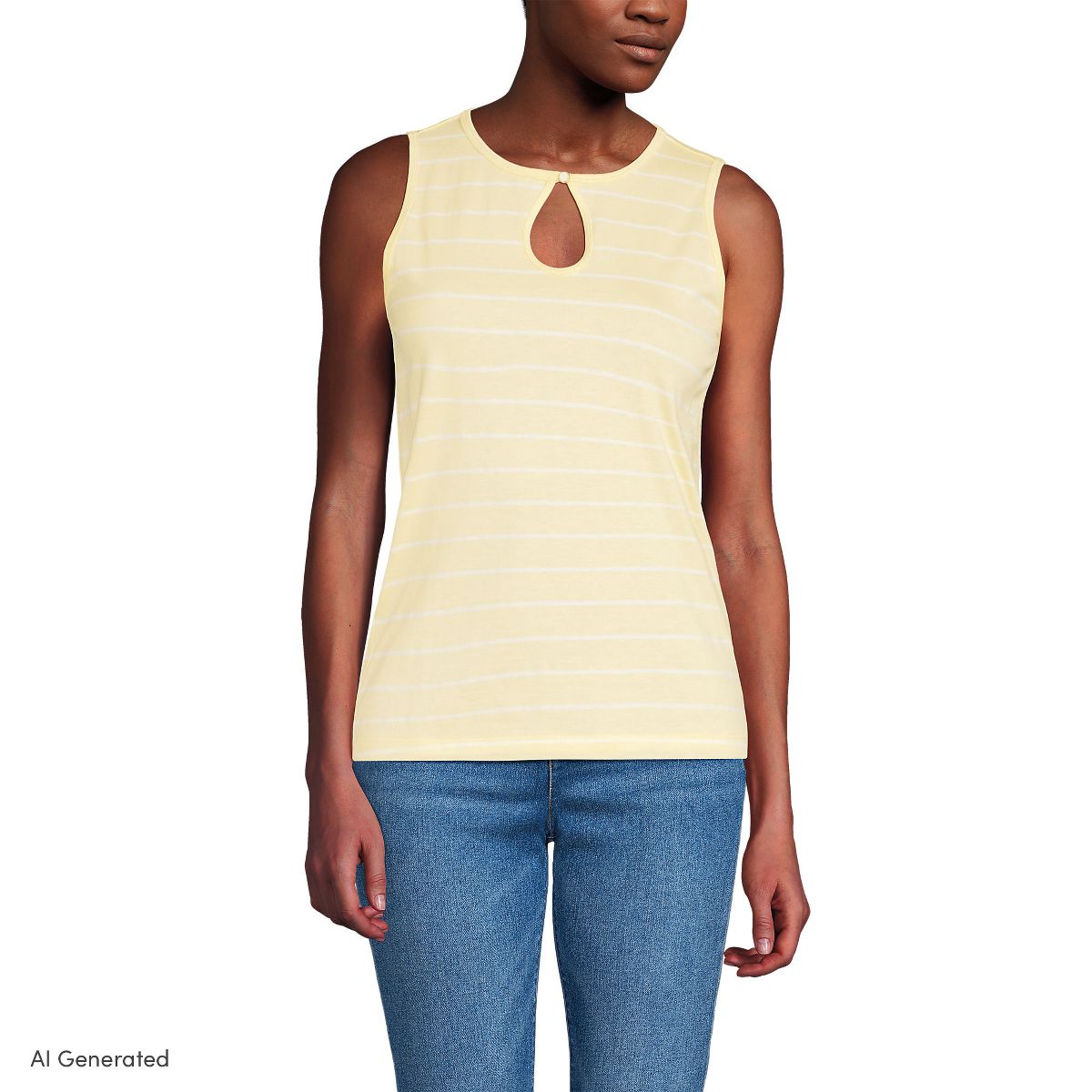 Lands' End Women's Supima Keyhole Tank