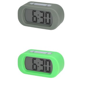 REGALWOVEN 2 Pcs Digital Battery Powered Big Numbers Display Oval Alarm Clock 5.4 x 2.6 x 2 Inches - 1 of 4