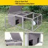 Aivituvin Outdoor Rabbit Hutch with Runs | Waterproof Bunny Hutch (Inner Space 17.46 ft²）-AIR28 - 4 of 4